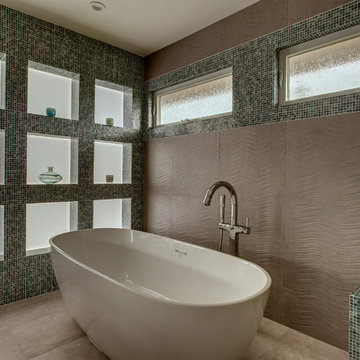 Bellevue Contemporary Bathroom with LED