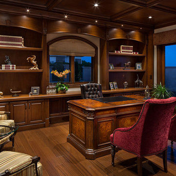 Monarch Beach Traditional Mediterranean Library