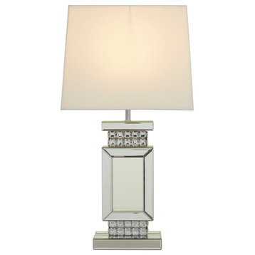 Glam Silver Wooden Table Lamp 561106