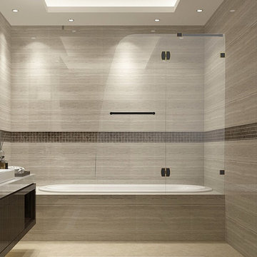 Aston Soleil Completely Frameless Hinge Tub Door