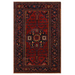 Bareens Designer Rugs - Rustic Antique 1900s Nomadish Vintage Medallian Rug - Tribal Antique Nomadish, hand knotted rug made in Armenia in early 1900s, with all vegetable dyes and 100% wool is a great addition to any decor. This gorgeous antique rug has been hand knotted by skilled artisans, showcasing the rich color, a lovely geometric border and a unique center medallion. Made in a rich color pallet the rug shows some normal wear. Hand-knotted by skilled weavers using pure wool in traditional and geometrical pattern, this one-of-a-kind rug features timeless designs, motifs and color pallet.