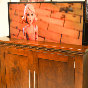 Automated TV Lift Cabinet in Solid Cherry (The Richmond)