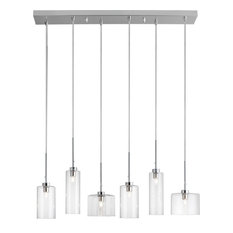 Bottega 6-Light Horizontal Pendant, Clear