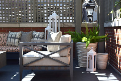 Transitional exterior home idea in Chicago