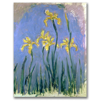 'The Yellow Irises, 1918-25' Canvas Art by Claude Monet