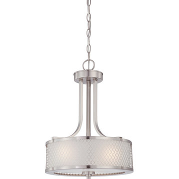 Nuvo Lighting Fusion 3-Light Pendant with Frosted Glass