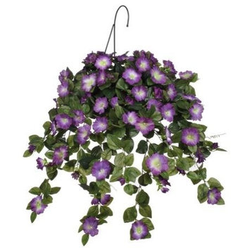 Artificial Violet Petunia Hanging Basket