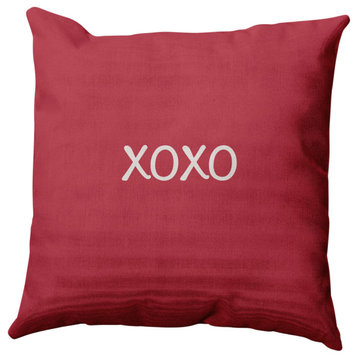 XOXO Valentines Indoor/Outdoor Throw Pillow, Brick, 20x20"