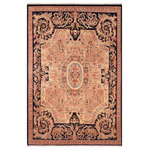Bareens Designer Rugs - Antique Vegetable Dyed Angola Tan/Blue Wool Rug 8'3"x10'8" - Designed with mesmerizing intricacy and gorgeous color palette, this hand-knotted masterpiece demonstrates the beauty and electrifying thrill of Pak Persian art. These meticulously hand-knotted Pak-Persian rug is made with pure wool and features breathtaking traditional, transitional, and tribal designs in bold luxurious color pallets. Known for their intricate designs these rugs are a reproduction of Persian rugs, made in Pakistan with unique Mughal designs. Made by master weavers using the same Persian texture, design and dying technique, we wanted to produce the most significant manifestation of Persian art, life, and culture. This rug is most famous for its exceptional quality, incredible designs, patterns, and vibrant rich color. Pak-Persian rugs made with Persian weave with high knot counts, which enables the high intricacy and detail found in the patterns are also referred to as "State of art", each color adds a rich beautiful detail in the artwork of this rug. The design, color, and beautiful chromatic composition with a vibrant sheen with intricate designs, exude beauty, elegance, and quality make this rug a masterpiece of its own.