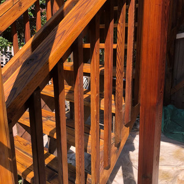 Aging Cedar Staircase Restoration