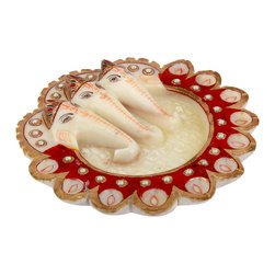 marble decoratives ganesh ji pooja thali - Sculptures