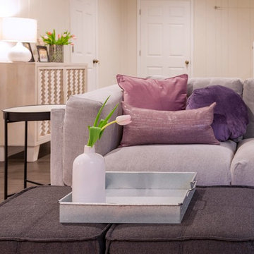 Colorful, Modern & Bright Basement Renovation