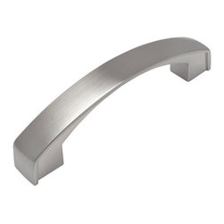 Cosmas - Cosmas 616-96SN Satin Nickel Subtle Arch Cabinet Pull - Cabinet And Drawer Handle Pulls