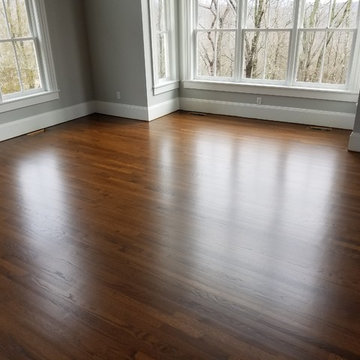 Mendham nj dustless sand Waterpop stain bona spice brown and finish w 4 coats tr