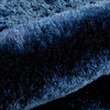 Weave & Wander Freya Plush Shag Rug, Dark Blue, 4'9"x7'6"