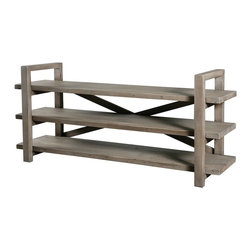 Farmhouse Low Media Shelf - Entertainment Centers And Tv Stands
