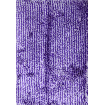 Shaggy Contemporary Modern Hand-Tufted Oriental Area Rug, Purple, 77'0"x53'0"