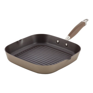 Korkmaz 11.5'' Non-Stick Ceramic Grill And Griddle Pan