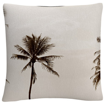 Preston 'Black and White Palms' Decorative Throw Pillow
