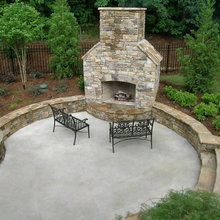 Fireplace on patio