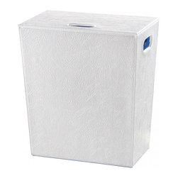 WS Bath Collections Perle 2563SV White Laundry Basket - Hampers