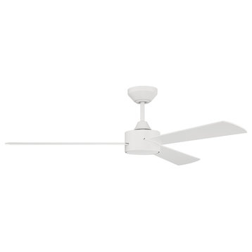 52" Provision Indoor/Outdoor, Matte White With White Blades