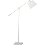 Robert Abbey - Real Simple Floor Lamp, Stardust White/Mont Blanc White - Real Simple Contemporary Floor Lamp