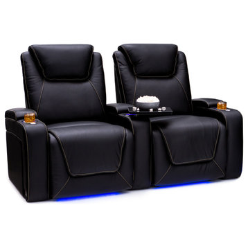 Seatcraft Pantheon Home Theater Seating, Black, Row of 2