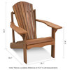 Furinno Tioman Teak Hardwood Adirondack Patio Chair