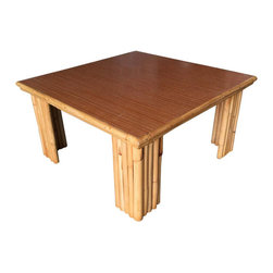 Extra Wide Rattan Coffee Table with Formica Top - Coffee Tables