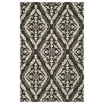 Safavieh Blossom Collection BLM602 Rug, Charcoal/Ivory, 5'x8'