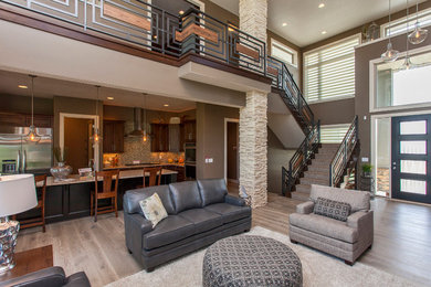Transitional living room photo in Other