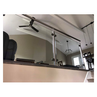 Raised Ranch Stair Railing - Contemporary - Staircase - New York - by ...