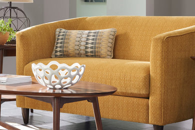 Inspiration for a 1950s living room remodel in Detroit