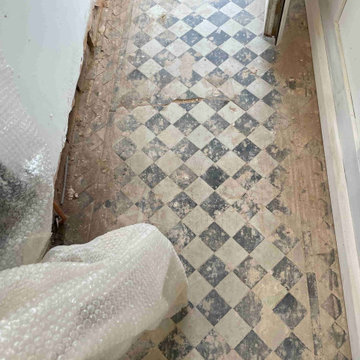 Classic 1920’s Edwardian Hallway Floor Restored in Earlsdon Coventry