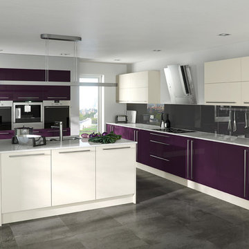 Glacier Aubergine and Jasmine Design