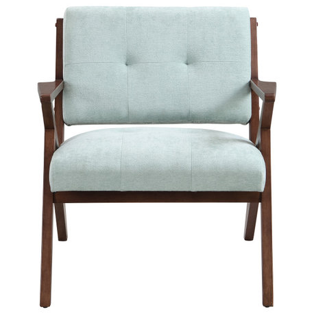 GDF Studio Mid-Century Modern Upholstered Accent Chair, Green
