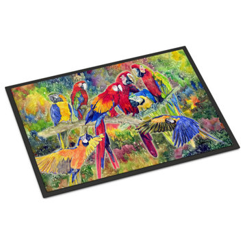 "Caroline'S Treasures Parrots Indoor Or Outdoor Mat, 18"x27", Multicolor