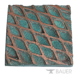Hand carved metal fabricated tile - Products