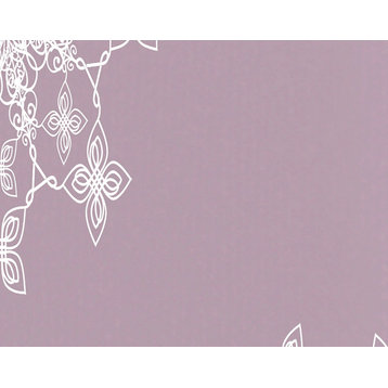 Falling Snow Holiday Geometric Print Kitchen Towel, Lavender