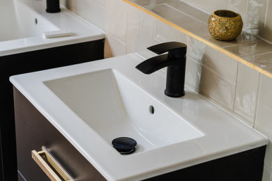 Contemporary bathroom in West Midlands.