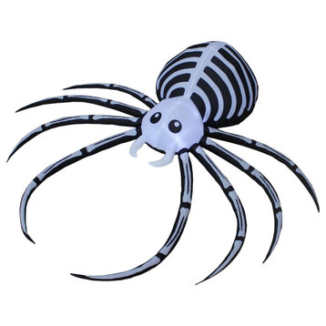 6 FT Long Black Skeleton Spider Inflatable