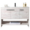 Phoenix Bath Vanity With Ceramic Sink Full assembly Required, Rustic White, 48"