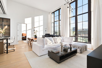 Urban living room photo in Miami