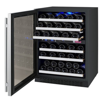 Allavino FlexCount Series 56 Bottle Dual Zone Wine Refrigerator with Left Hinge