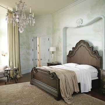 Bernhardt Villa Medici Panel Bed With Decorative Moldings