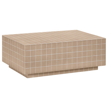 Mixie Taupe Tile Indoor / Outdoor Coffee Table, Taupe