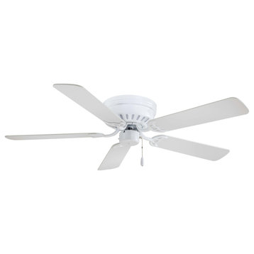 MinkaAire White Mesa 52" 5-Blade Indoor Flush Mount Fan