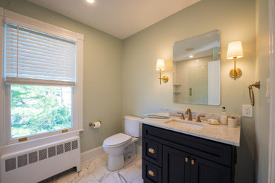 Design ideas for a transitional bathroom in Philadelphia.