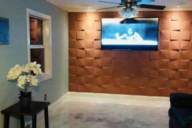 Transitional family room photo in Other